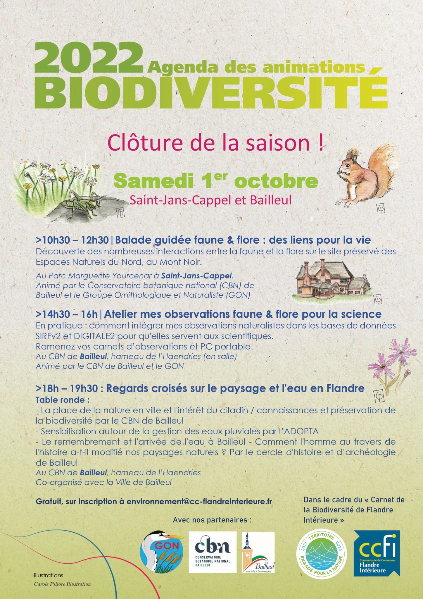 Clôture de la saison d'animations biodiversité de la CCFI (Nord)