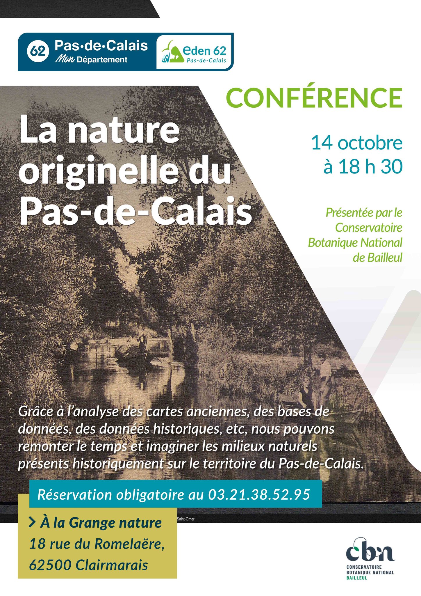 Conférence "La nature originelle du Pas-de-Calais" à la Grange nature de Clairmarais (62)
