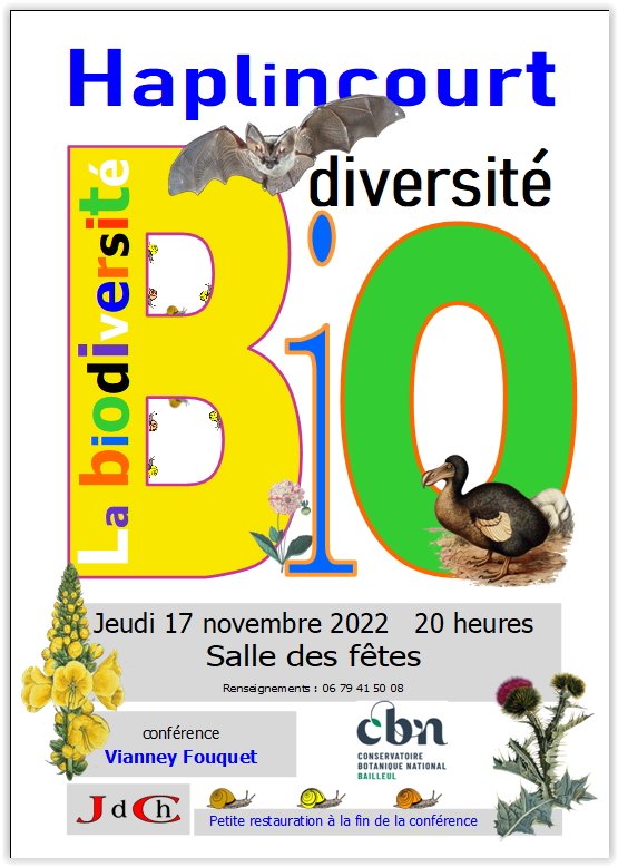Conférence sur la biodiversité à Haplincourt (Pas-de-Calais)
