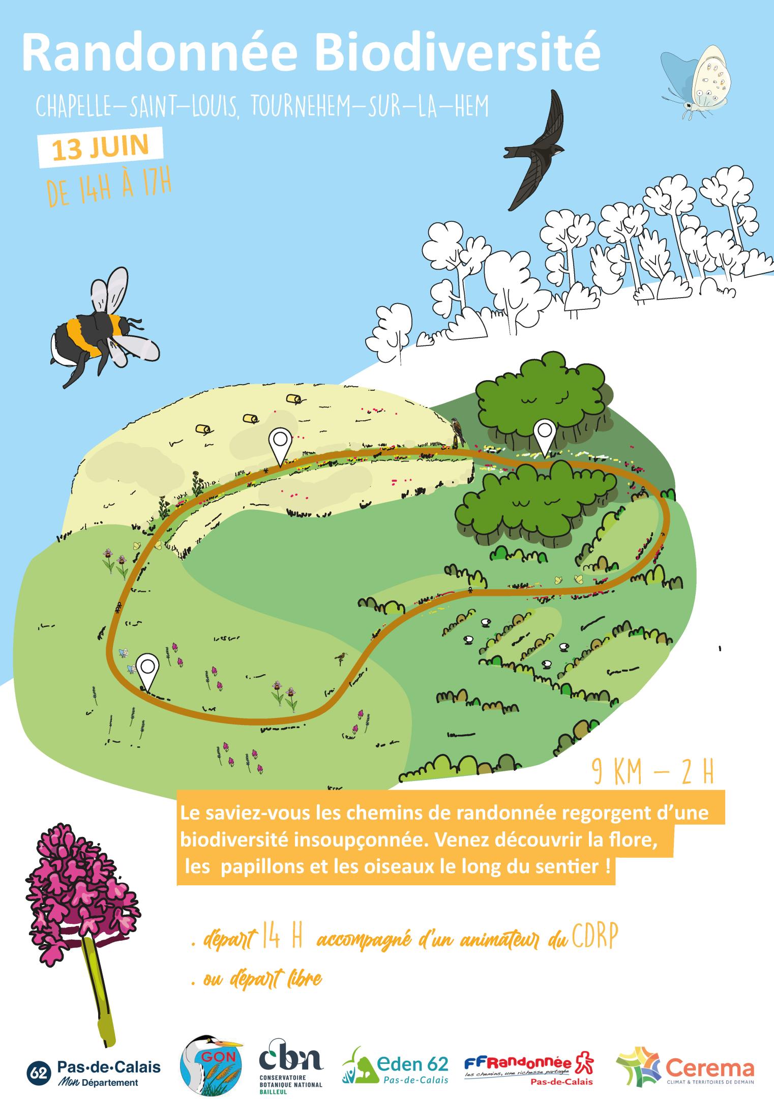Randonnée biodiversité à Tournehem-sur-Hem (Pas-de-Calais)