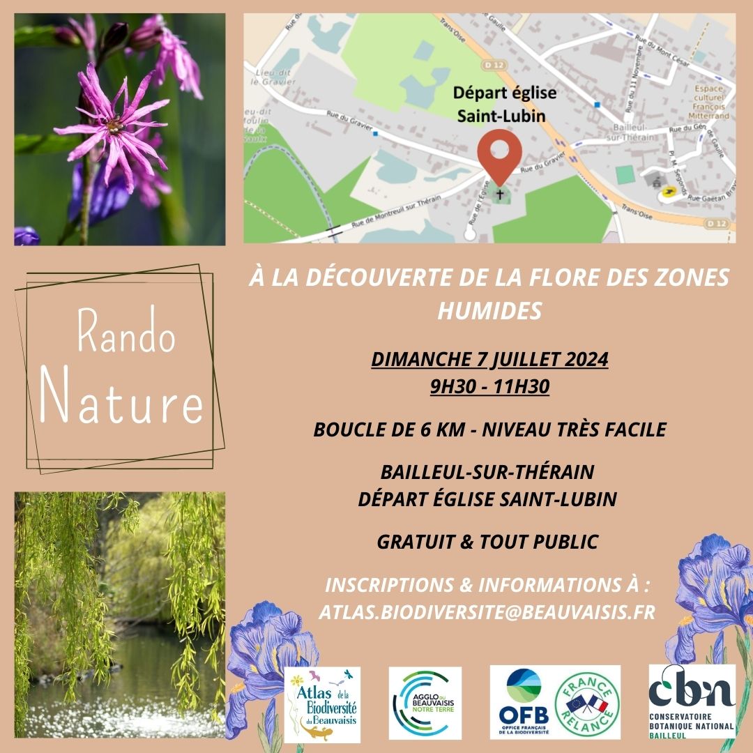 Rando nature à la découverte de la flore des zones humides du Beauvaisis (Oise)