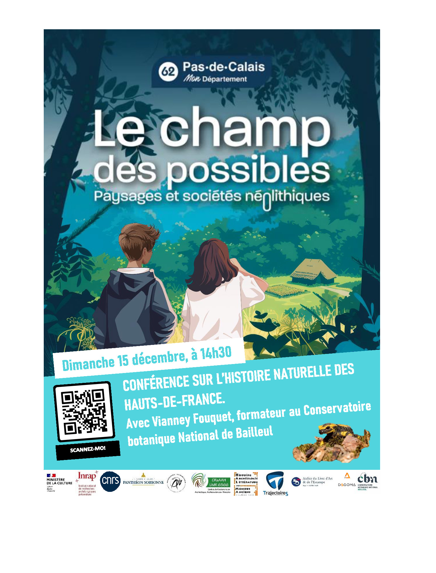 Conférence “L’histoire naturelle des Hauts-de-France” à la Maison de l’Archéologie (Dainville, Pas-de-Calais)