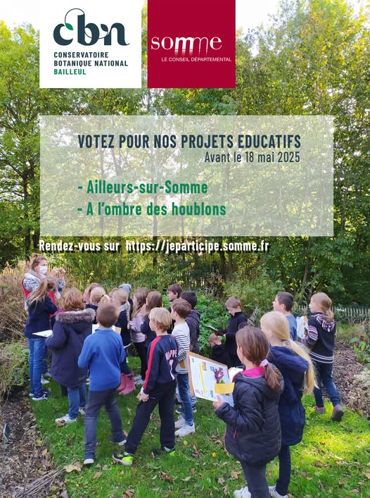 Deux nouveaux projets éducatifs proposés par le CBN de Bailleul dans la Somme soumis aux votes des habitants