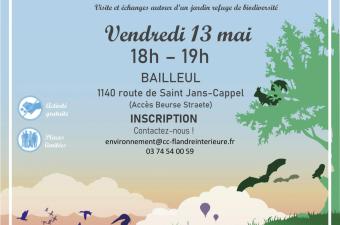 Visite d'un jardin "refuge de biodiversité" à Bailleul (Nord)