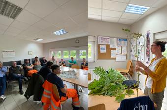 Des agents du Département de l’Oise formés pour une gestion intégrée des espèces exotiques envahissantes et une prise en compte des pollinisateurs le long des bords de routes