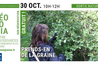 Atelier récolte de graines “Prends-en de la graine” à Géodomia (Aisne)
