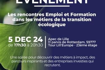 Les rencontres Emploi et Formation dans les métiers de la transition écologique (Lille, Nord)