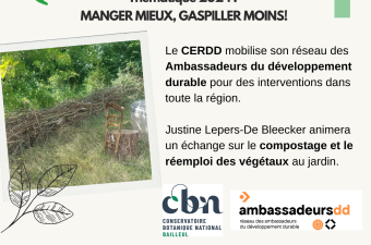 Echange et atelier autour du compostage, du jardin au naturel et aménagement d'une haie sèche