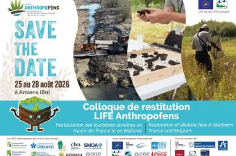 SAVE THE DATE : Colloque de restitution du programme LIFE Anthropofens | 25 au 28 août 2026